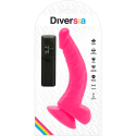 DIVERSIA - DILDO VIBRANTE FLESSIBILE ROSA 21.5 CM -O- 4.5 CM 8 