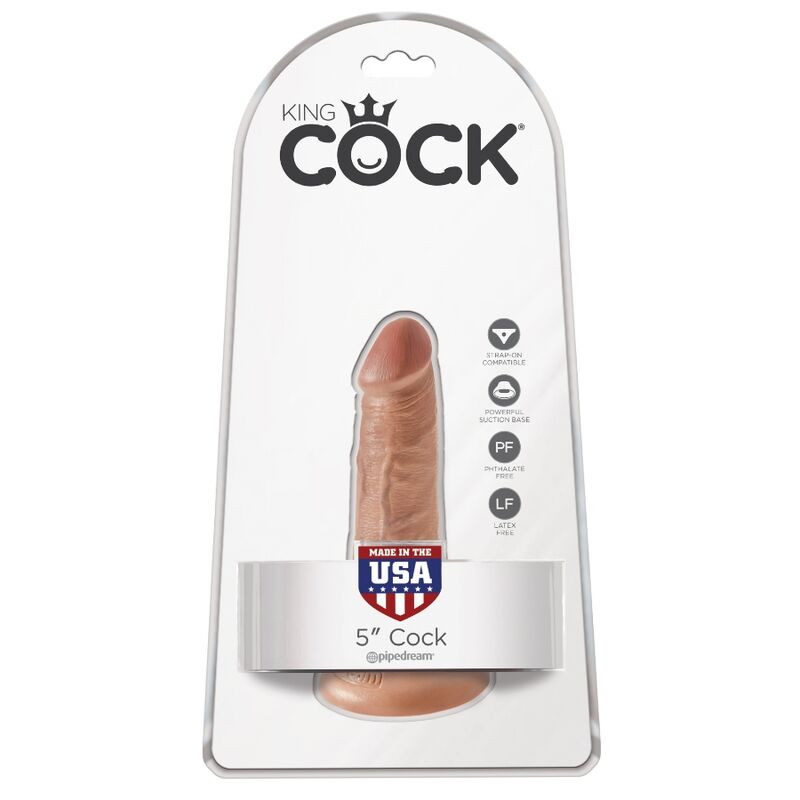 KING COCK - PENE REALISTICO 12 CM CARAMEL 5 