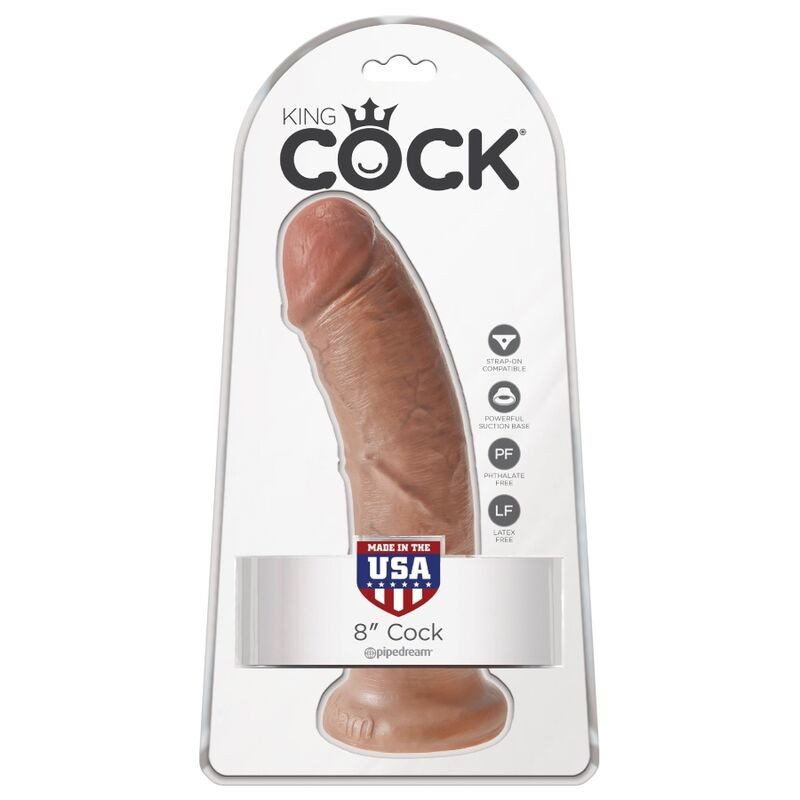 KING COCK - PÉNIS RÉALISTE 19.5 CM CARAMEL 5 