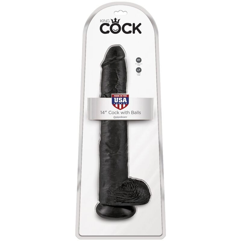 KING COCK - PENE REALISTICO CON SFERE 30.5 CM NERO 5 