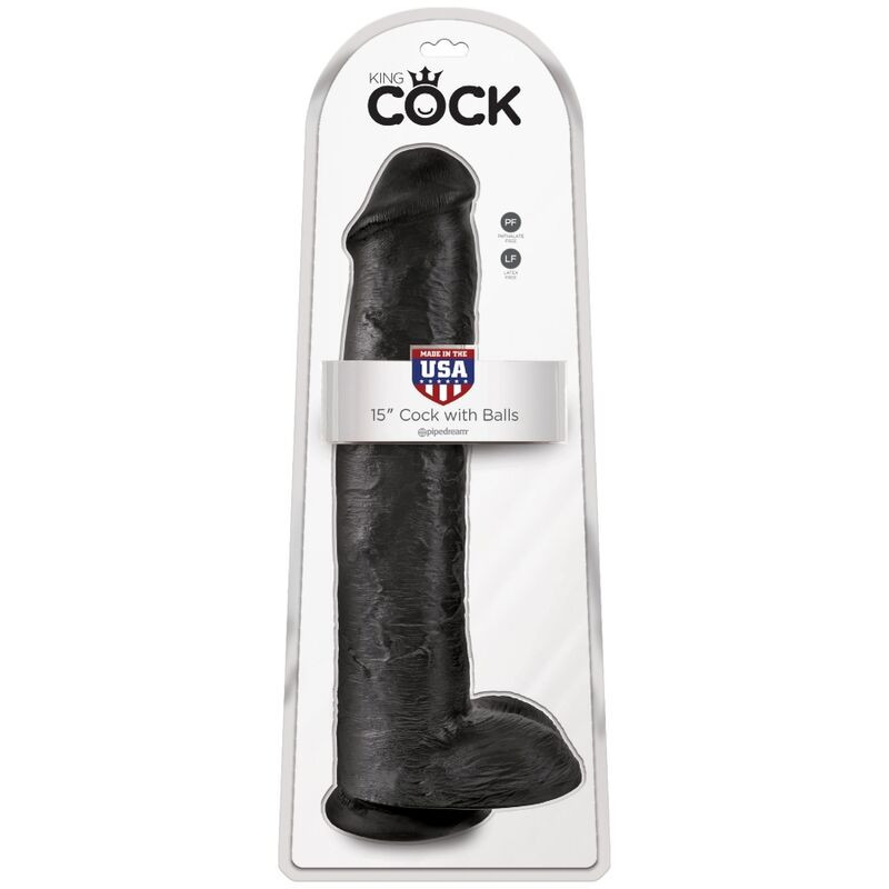 KING COCK - PÉNIS RÉALISTE AVEC BOULES 34.2 CM NOIR 5 