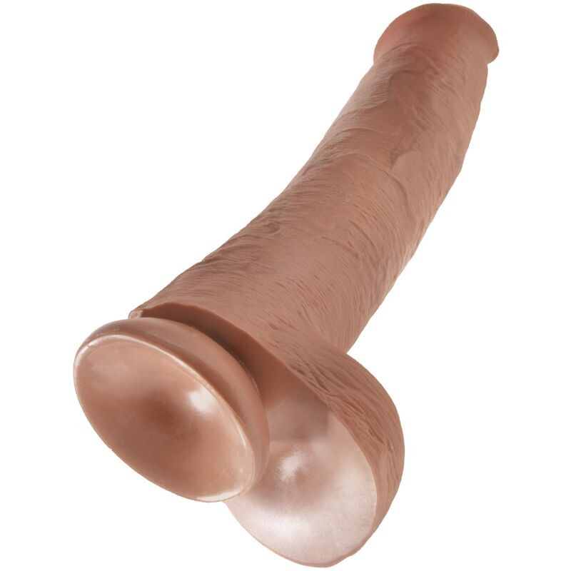 KING COCK - PENE REALISTICO CON SFERE 34.2 CM CARAMEL 3 