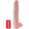 KING COCK - REALISTIC PENIS WITH BALLS 34.2 CM LIGHT 4 