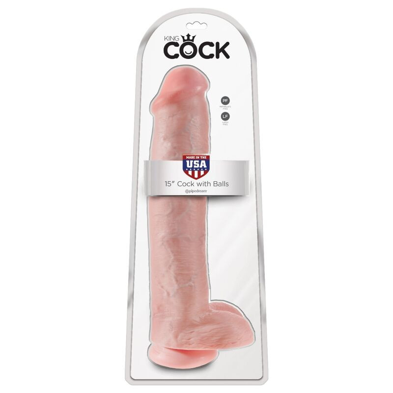 KING COCK - REALISTIC PENIS WITH BALLS 34.2 CM LIGHT 5 