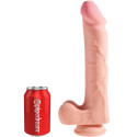 KING COCK - PENE REALISTICO CON SFERE 3D 24.8 CM LUCE 5 