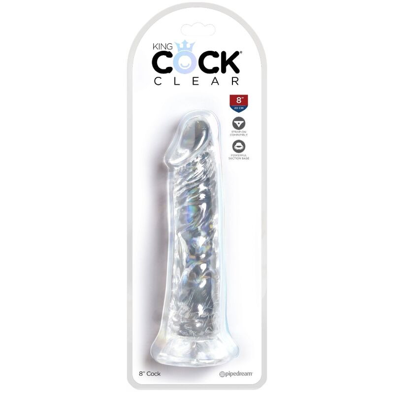 KING COCK - PÉNIS RÉALISTE CLAIR 19.7 CM TRANSPARENT 3 