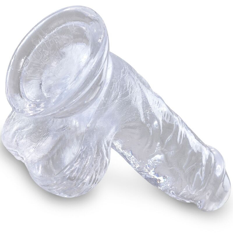 KING COCK - CLEAR REALISTIC PENIS WITH BALLS 10.1 CM TRANSPARENT 3 