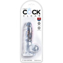 KING COCK - CLEAR PENE REALISTICO CON SFERE 10.1 CM TRASPARENTE 4 