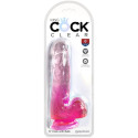 KING COCK - CLEAR REALISTISCHER PENIS MIT KUGELN 13.5 CM ROSA 1 