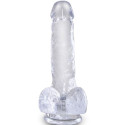 KING COCK - CLEAR REALISTISCHER PENIS MIT EIEREN 13.5 CM TRANSPARENT 1 