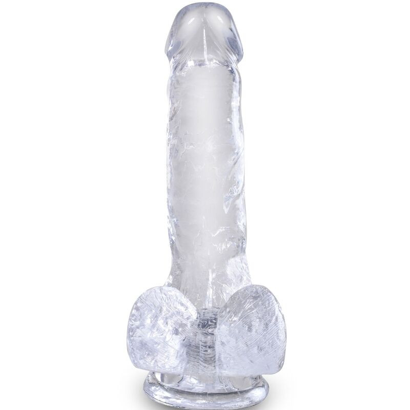 KING COCK - CLEAR PÉNIS RÉALISTE AVEC BOULES 13.5 CM TRANSPARENT 1 