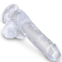 KING COCK - CLEAR REALISTISCHER PENIS MIT EIEREN 13.5 CM TRANSPARENT 2 