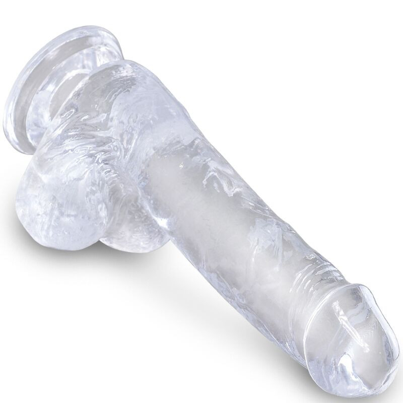 KING COCK - CLEAR REALISTISCHER PENIS MIT EIEREN 13.5 CM TRANSPARENT 2 