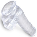 KING COCK - CLEAR REALISTISCHER PENIS MIT EIEREN 13.5 CM TRANSPARENT 3 