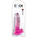 KING COCK - CLEAR PENE REALISTICO CON SFERE 15.2 CM ROSA 1 