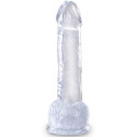 KING COCK - CLEAR REALISTISCHER PENIS MIT EIEREN 15.2 CM TRANSPARENT 1 