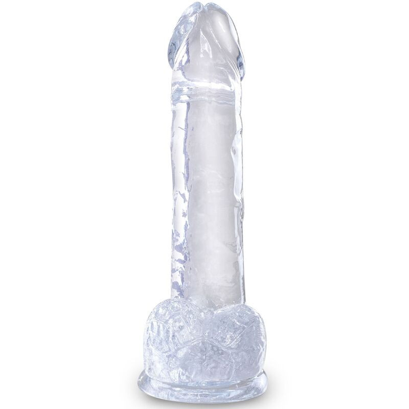 KING COCK - CLEAR PÉNIS RÉALISTE AVEC BOULES 15.2 CM TRANSPARENT 1 