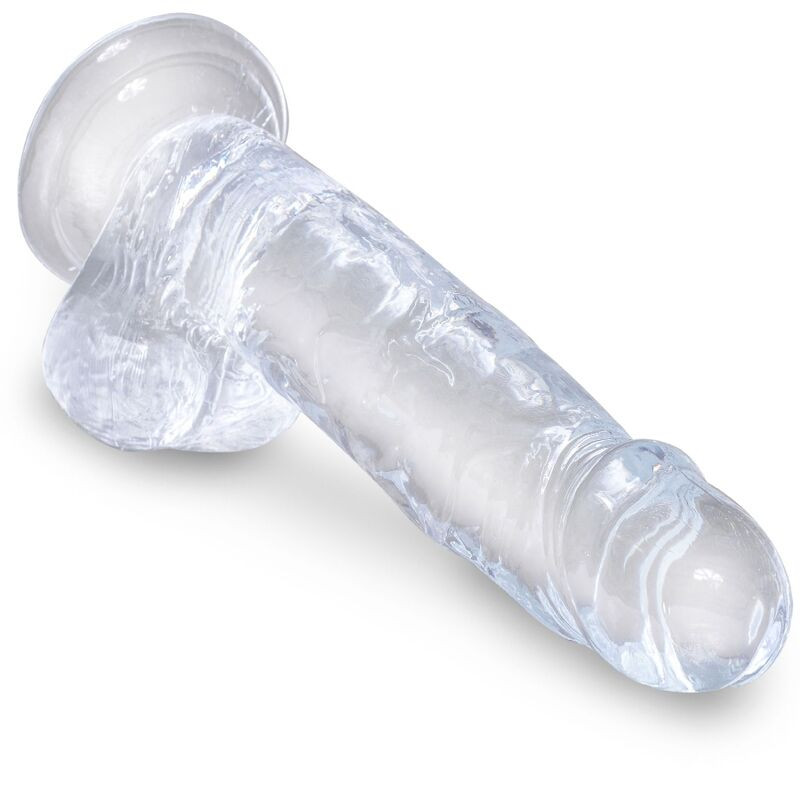 KING COCK - CLEAR PENE REALISTICO CON SFERE 15.2 CM TRASPARENTE 2 