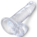 KING COCK - CLEAR PÉNIS RÉALISTE AVEC BOULES 15.2 CM TRANSPARENT 3 