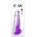 KING COCK - CLEAR REALISTISCHER PENIS MIT KUGELN 16.5 CM LILA 1 