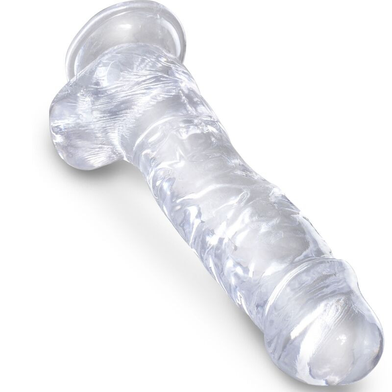 KING COCK - CLEAR REALISTISCHER PENIS MIT EIEREN 16.5 CM TRANSPARENT 2 