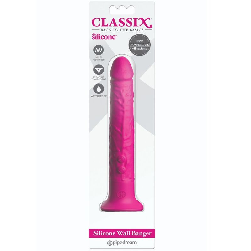 CLASSIX - DILDO IN SILICONE BANGER DA PARETE 15 CM ROSA 3 