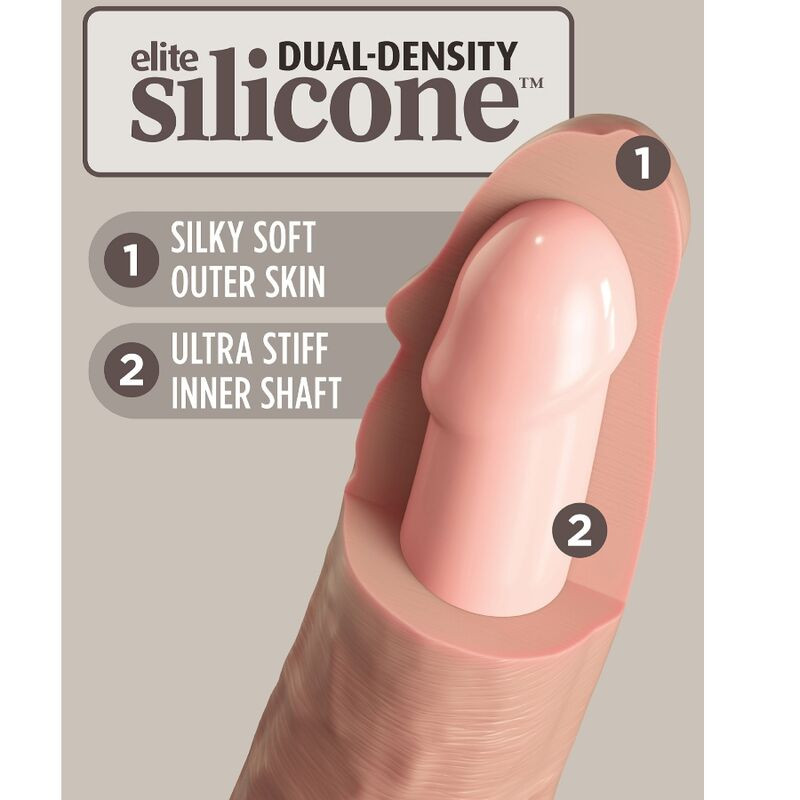 KING COCK - ELITE REALISTISCHER SILIKONDILDO 15.2 CM 3 