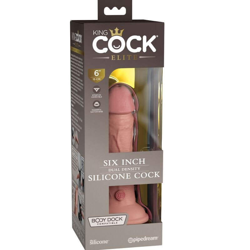 KING COCK - ELITE REALISTIC SILICONE DILDO 15.2 CM 4 