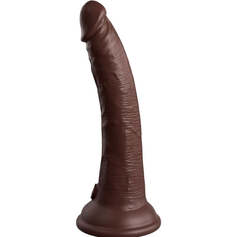 KING COCK - ELITE DILDO REALISTICO IN SILICONE 17.8 CM MARRONE 2 