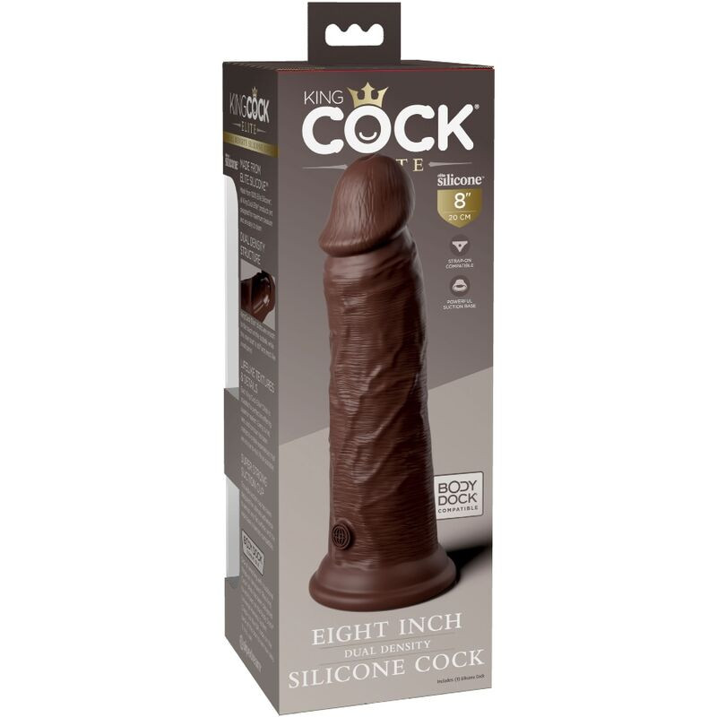 KING COCK - ELITE GODE RÉALISTE EN SILICONE 20.3 CM MARRON 5 