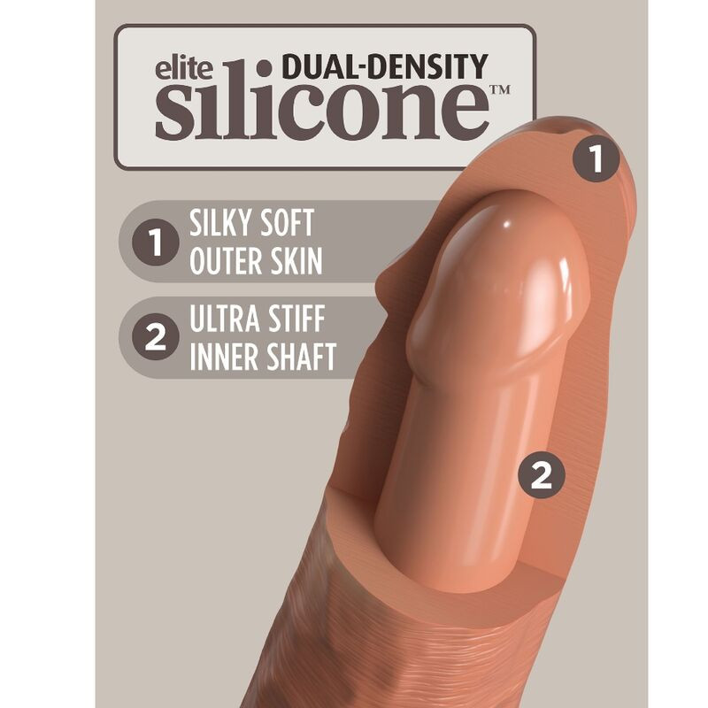 KING COCK - ELITE GODE RÉALISTE EN SILICONE 20.3 CM CARAMEL 3 