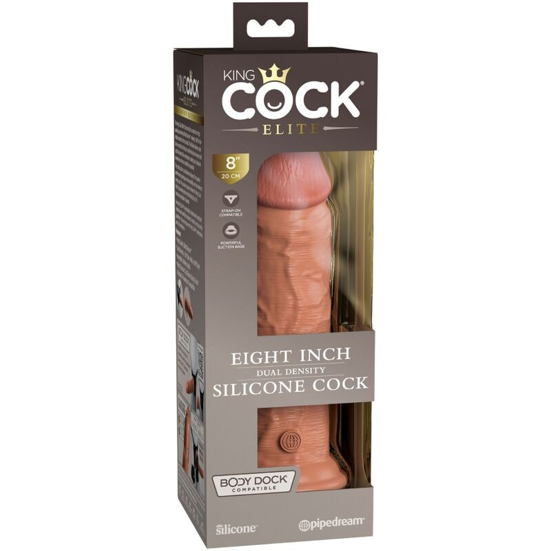 KING COCK - ELITE DILDO REALISTICO IN SILICONE 20.3 CM CARAMEL 4 