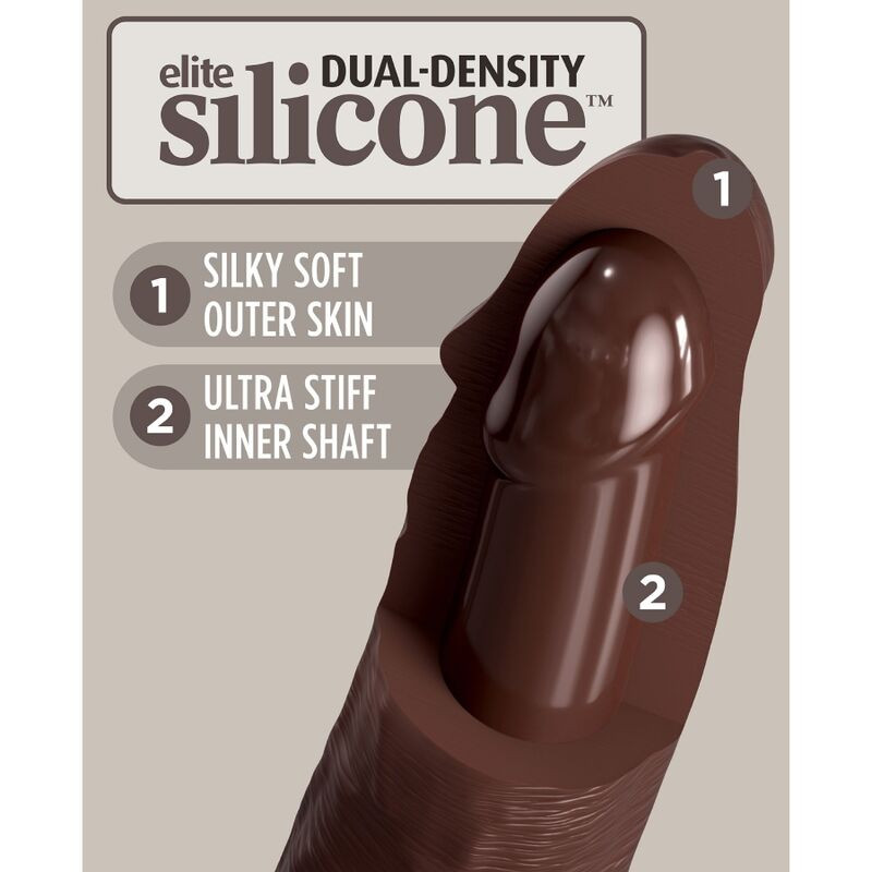 KING COCK - ELITE GODE RÉALISTE EN SILICONE 28 CM MARRON 3 