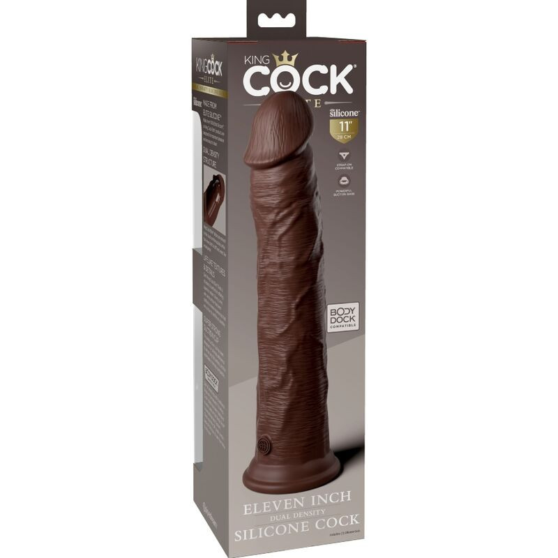 KING COCK - ELITE GODE RÉALISTE EN SILICONE 28 CM MARRON 5 