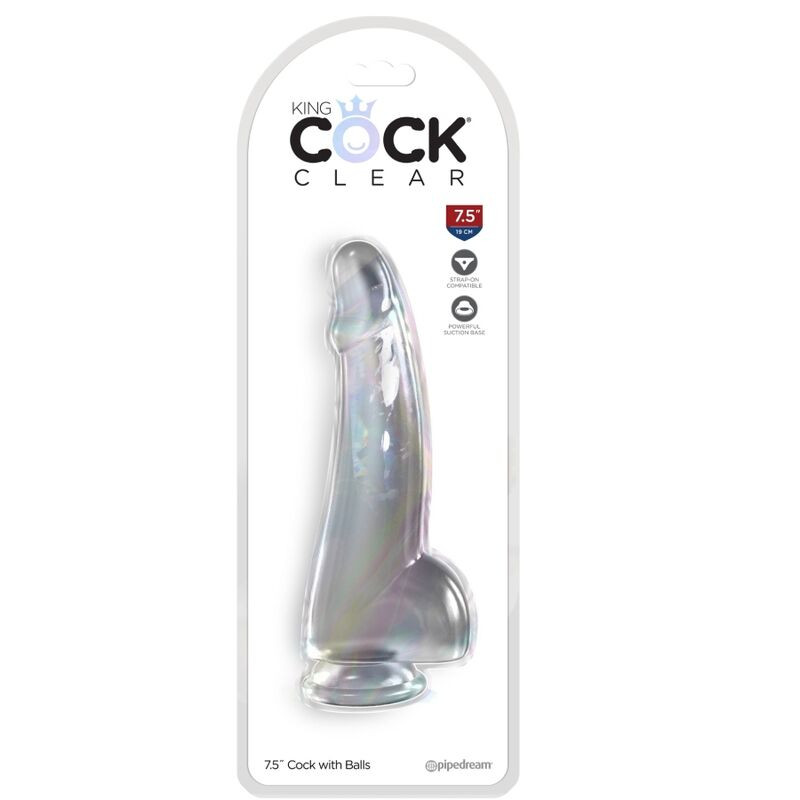 KING COCK - CLEAR GODE AVEC TESTICULES 15.2 CM TRANSPARENT 1 