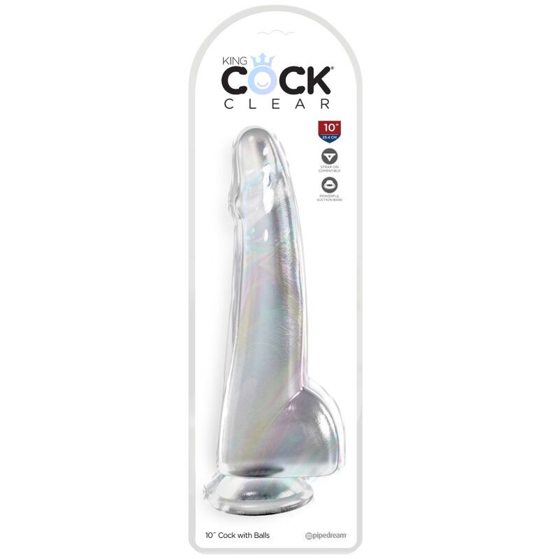 KING COCK - CLEAR DILDO MIT HODEN 19 CM TRANSPARENT 1 