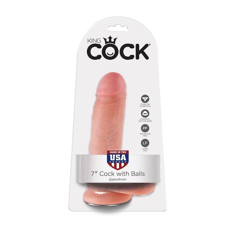 KING COCK - 7 DILDO FLESH CON SFERE 17.8 CM 1 