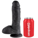 KING COCK - 8 DILDO NERO CON SFERE 20.3 CM 3 