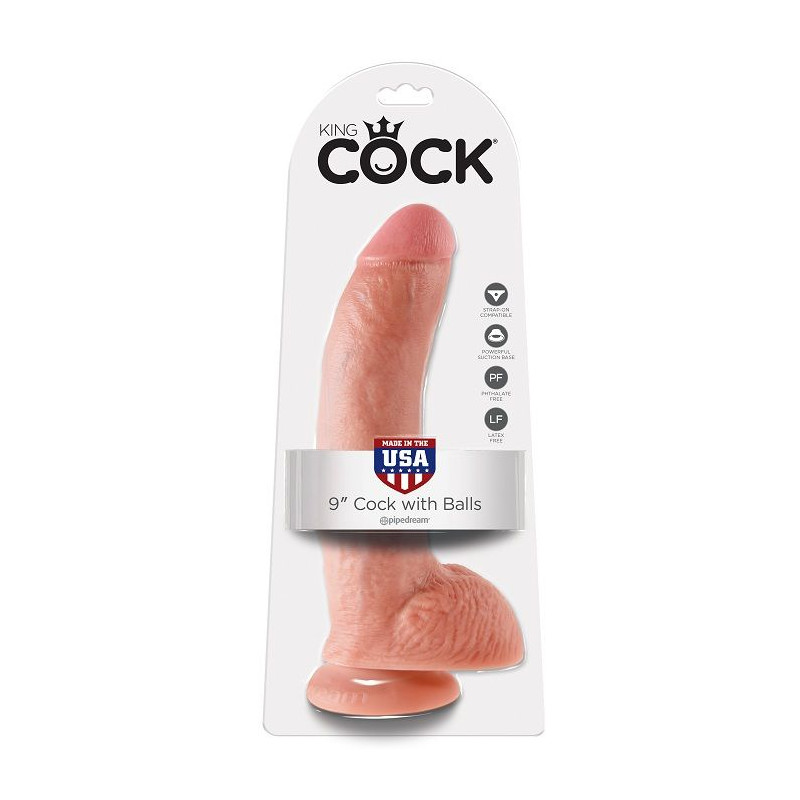 KING COCK - 9 DILDO FLESH CON SFERE 22.9 CM 1 