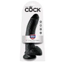 KING COCK - 9 DILDO BLACK WITH BALLS 22.9 CM 1 