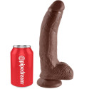 KING COCK - 9 DILDO BROWN WITH BALLS 22.9 CM 3 