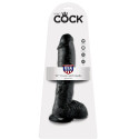 KING COCK - 10 DILDO BLACK WITH BALLS 25.4 CM 1 