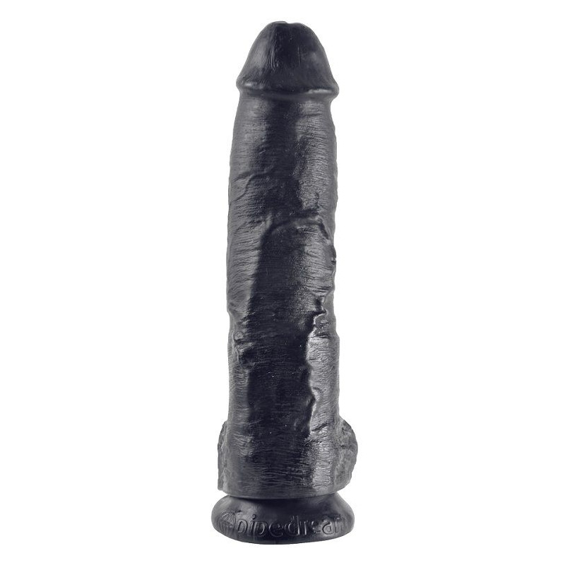 KING COCK - 10 GODE NOIR AVEC BOULES 25.4 CM 2 