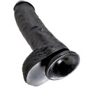 KING COCK - 10 DILDO BLACK WITH BALLS 25.4 CM 4 