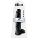 KING COCK - 11 DILDO BLACK WITH BALLS 28 CM 1 