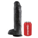 KING COCK - 11 DILDO SCHWARZ MIT EIER 28 CM 3 