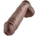 KING COCK - 11 DILDO BRAUN MIT EIER 28 CM 2 