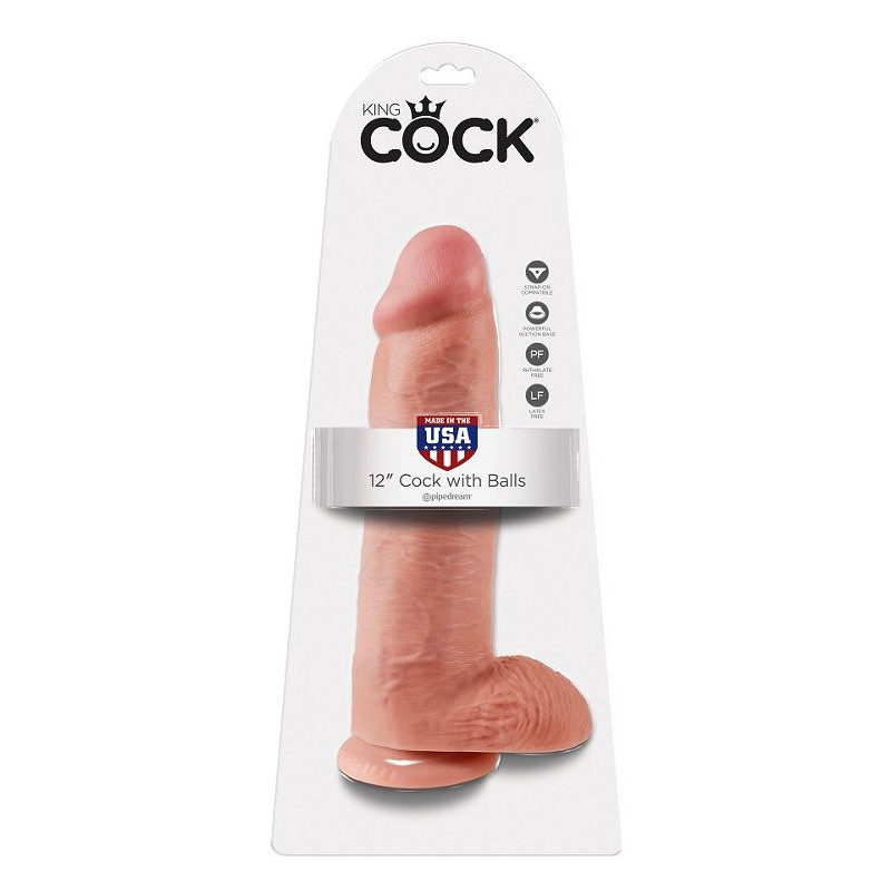 KING COCK - 12 DILDO FLESH CON SFERE 30.48 CM 1 