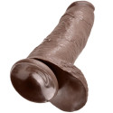 KING COCK - 12 DILDO BRAUN MIT EIER 30.48 CM 2 