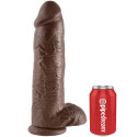 KING COCK - 12 DILDO BRAUN MIT EIER 30.48 CM 4 